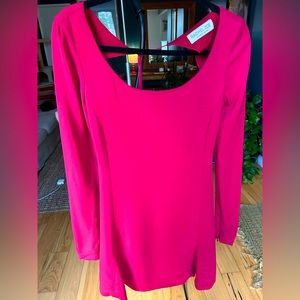 Rachel Zoe Scoop Neck long sleeve mini dress